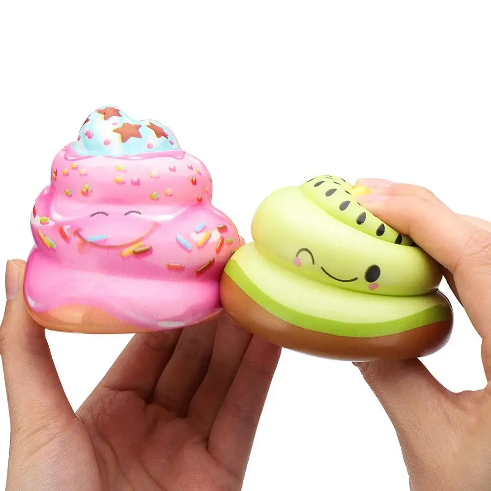 Squishy kawaii soft jumbo pu poo squishy cream scented stress release squishy slow rising toy