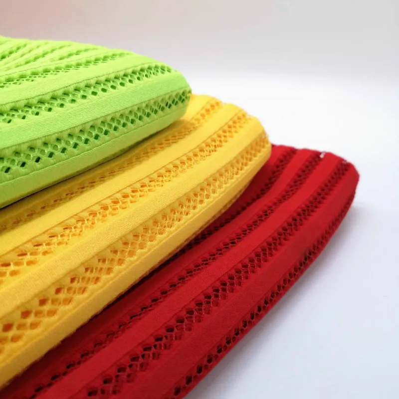 sandwich mesh fabric air 100% polyester woven fabric mesh stretch wrap knitted polyester fabric