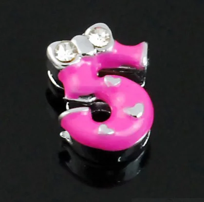 Wholesale High quality metal zinc alloy cute color stranding slide letter