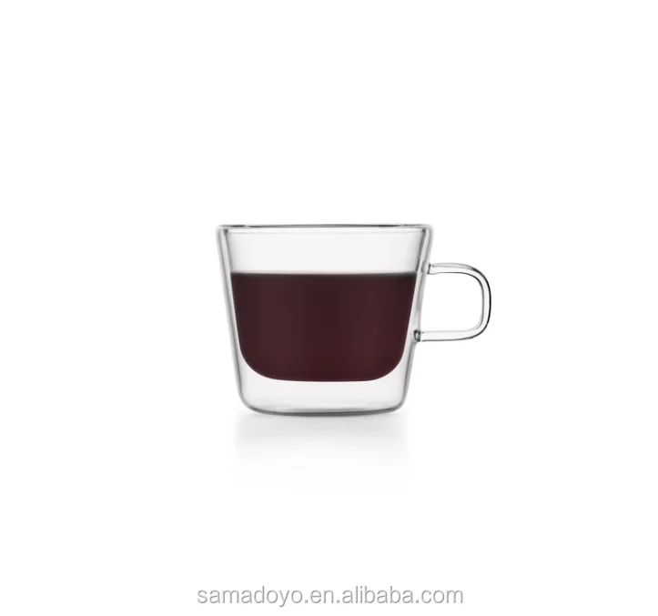 Transparent Glass Tea Cup High Temperature Resistant Double Wall Glass Coffee Mug Double Glass Cup Portable Tea Cup with Handle