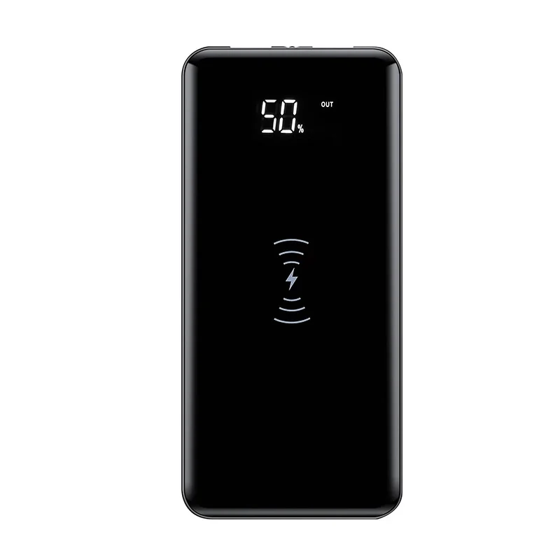 New 2019 trending product battery phone charger qi wireless black power banks for all smart phones