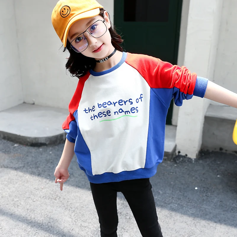 
Fashionable Girls Boutique Shirt Cartoon Printed Kids Spring Hoodies 