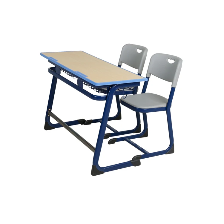 Прямая продажа с фабрики современный студент Металл двойной школьный стол скамья