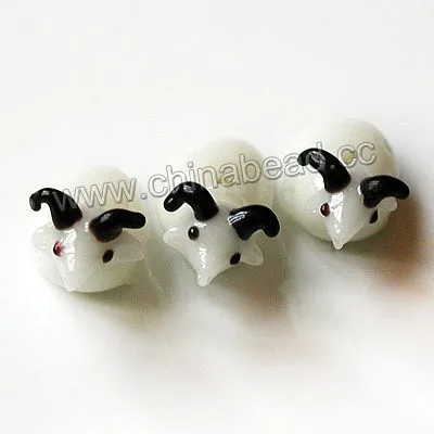 Wholesale lampwork glass animal beads, handmade sheep bead