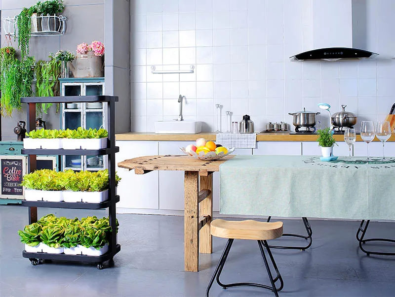 Fully Automated Smart Hydroponic Pots at-Home Grow System with Hydroponic Trays