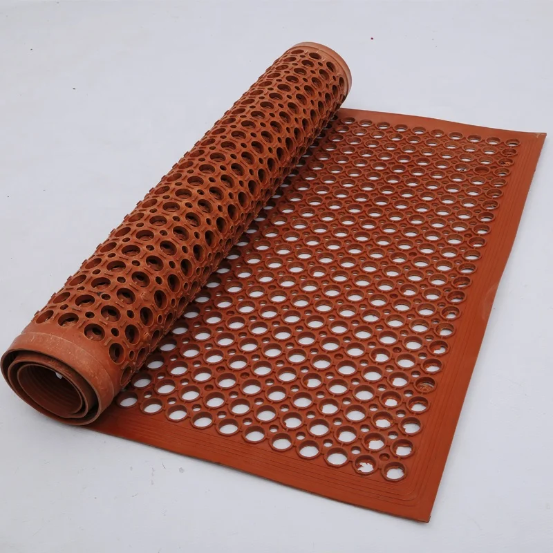 
New design good price manufacturer flooring rubber drainage hole mats with holes 