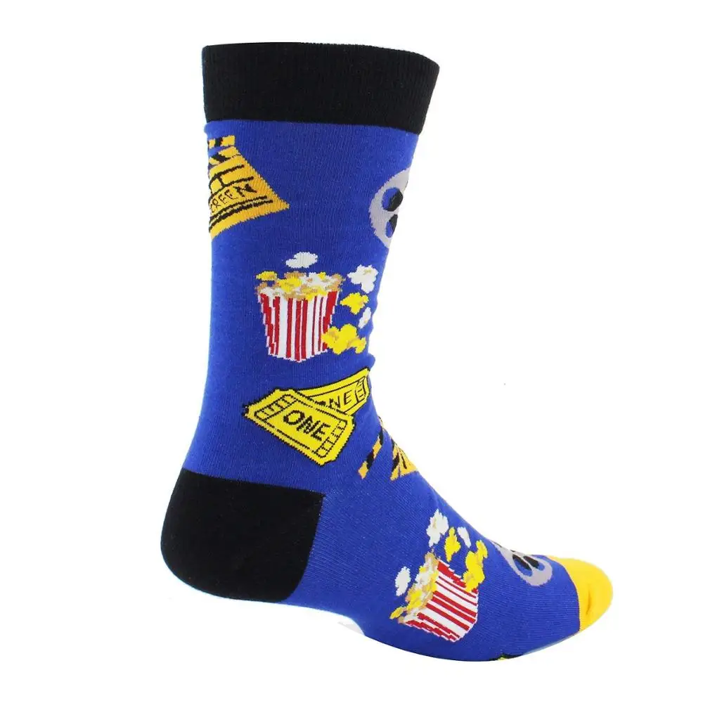 18528 men Oscar movie dress pattern socks cinema movie super star men socks