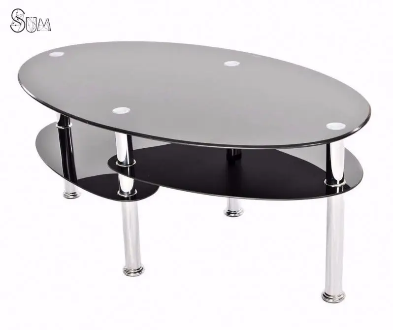 GLASS NEST OF 3 COFFEE TABLE SIDE