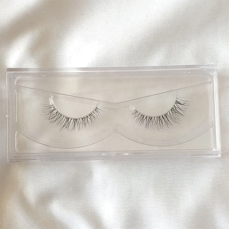 faux 3d mink lash clear stalk wholesale private label full strip short fur mink eyelashes natural look under eye lash