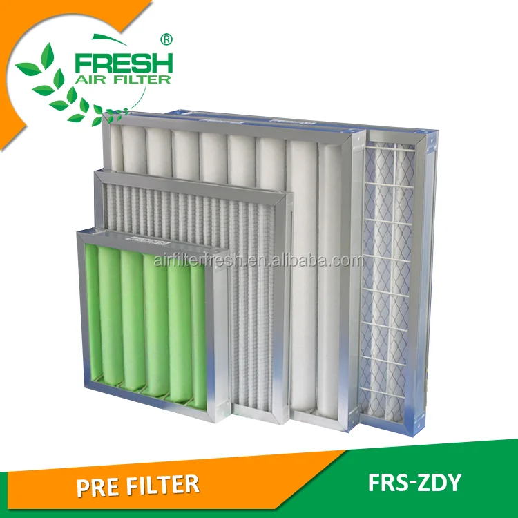 G3/G4/F5 качество предварительно фильтр алюминиевая рама складные планка воздушный фильтр