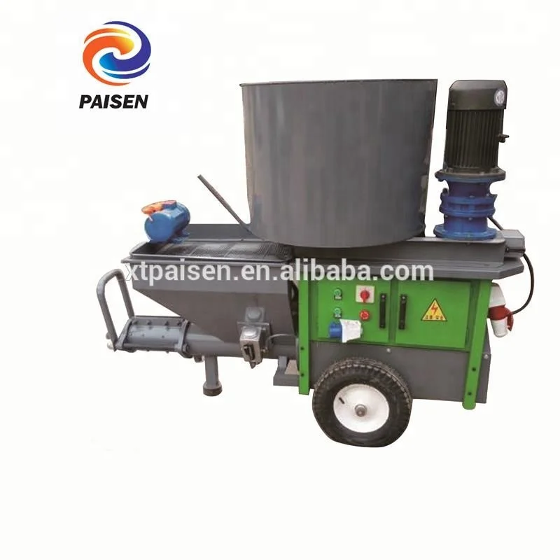 220v single phase/diesel motor cement mortar plaster machine/gypsum putty spraying pump machine for wall