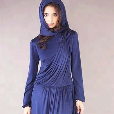 Islamic  women  lady abaya kaftan  muslim long  sleeve  maxi dress