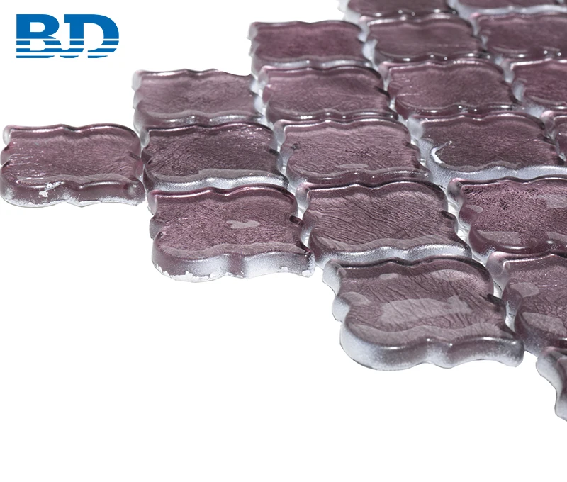 Wall Art Mural Antique Gold Lantern Mosaic Tile Glass