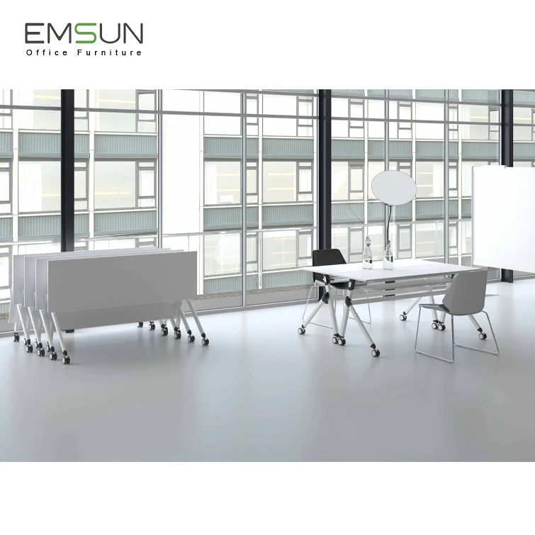 Modular Office Folding Training Table Foldable Conference Desk ZON-1 Meeting Table Design