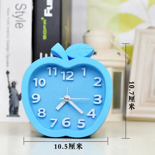 Wholesale Stock Small Order Student Bedside Mute Apple Shape Alarm Clock