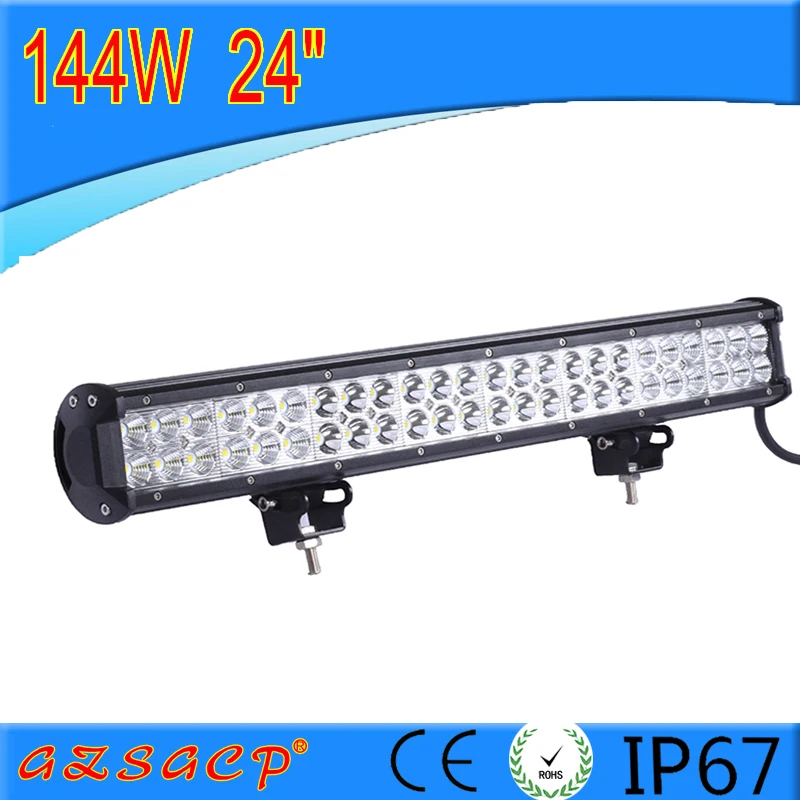 
factory price 24 inch bar light, 144w led work light bar from china 