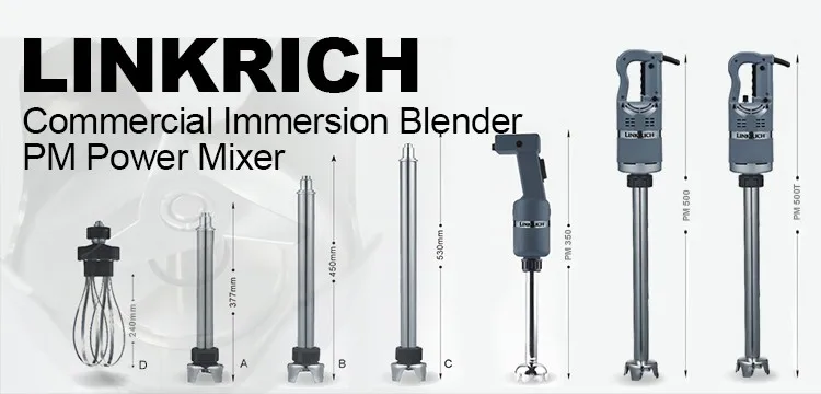 Linkrich Heavy duty Manual Industrial Mini Hand Immersion Stick Blender Cuisine machine food mixer