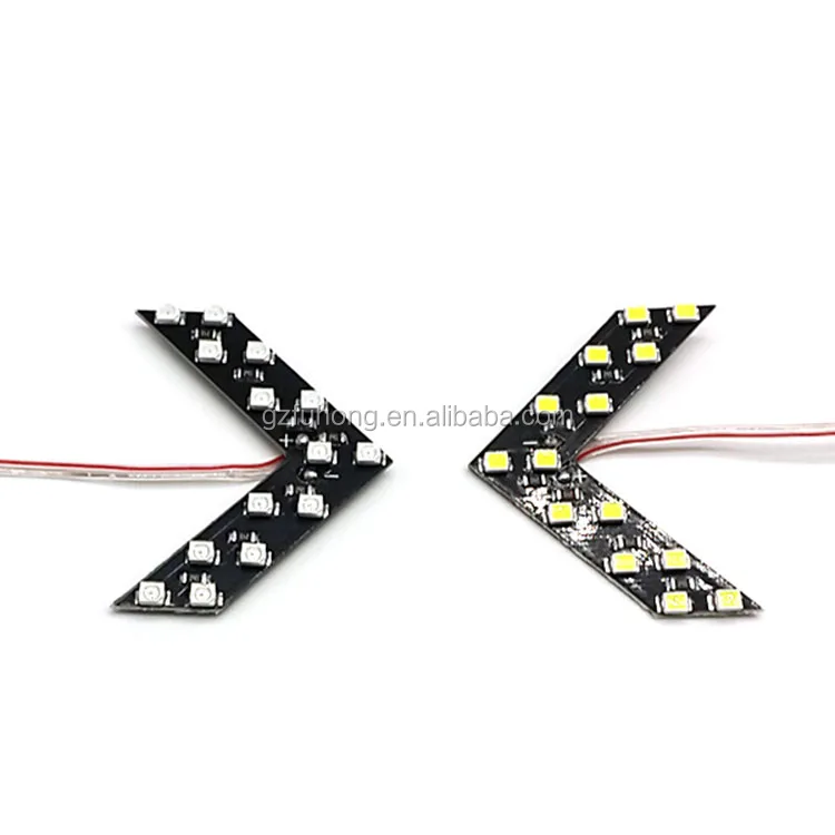 
Car styling 14 SMD LED Arrow Panel Light Car Side Mirror Turn Signal Car Rear View Mirror Indicator Light 