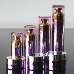 PP Plastic UV shiny coating empty luxury cosmetic cream pump bottles