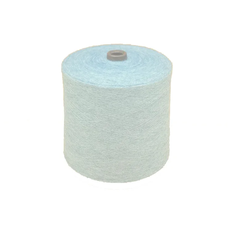 
Wholesale 28S/2 Rabbit Cashmere Core Spun Viscose Polyester Blended Yarn 