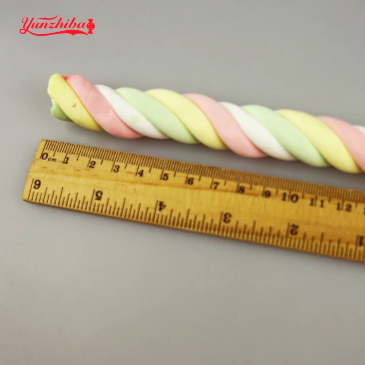 
10g Factory Price Stripped Colored Twist Marshmallow 