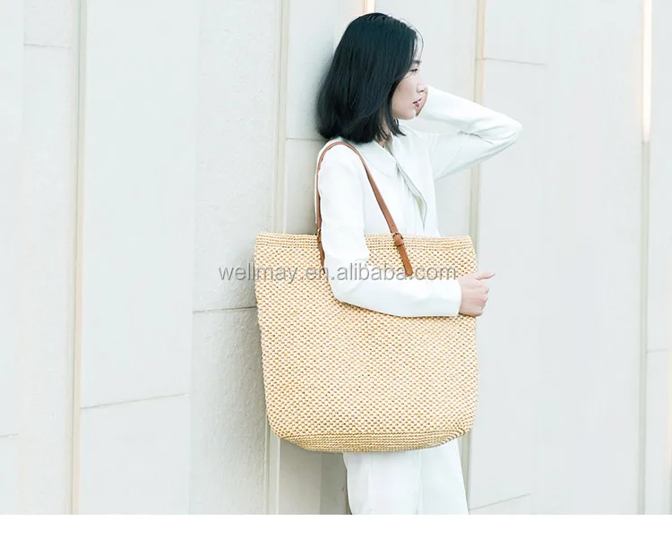 
Rayon raffia bag / Large raffia tote bag 100%hand made 