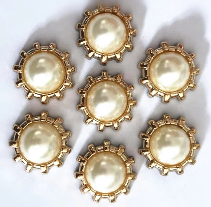 gear lace shape plastic rivets with pearl for decoration PR04