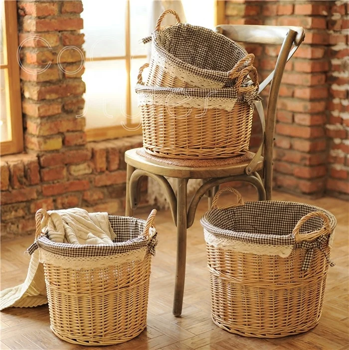 
Cocostyles handmade rattan woven clothes storage basket for america pastoral style home decora and bathroom storage 