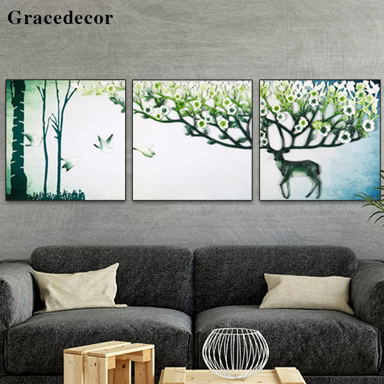 3D Animal Wall Decor 3 Piece Wall Hanging Art Painting