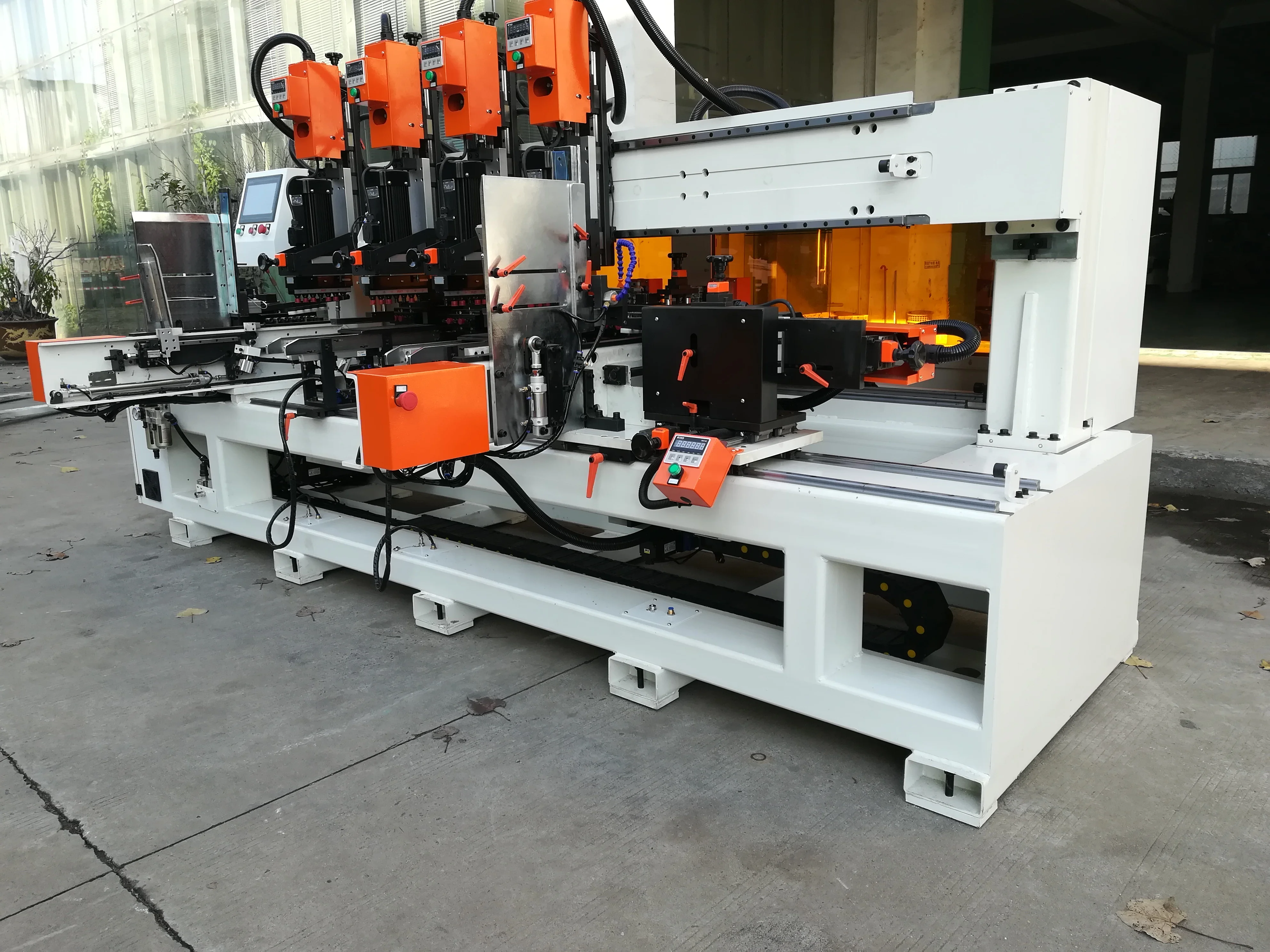 
high speed four sides automatic multi drilling machine for wood bed 
