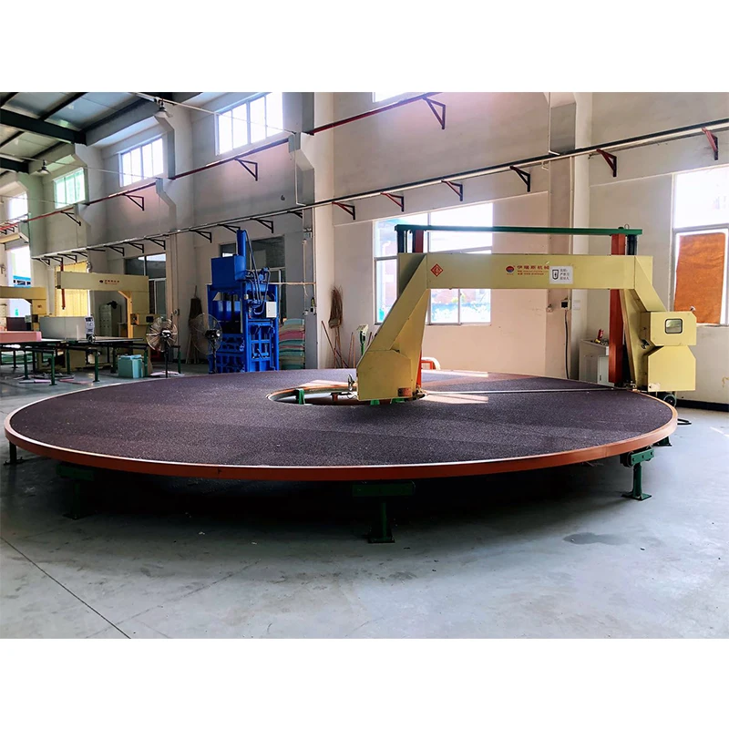 Horizontal slicing carrousel mattress sponge foam cutting machine