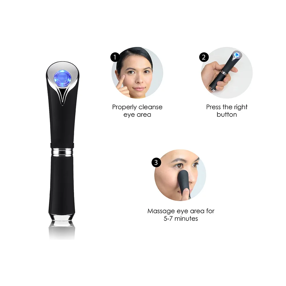 Jade sonic vibrating facial massage eye care machine massager pen manual eye wrinkle remover