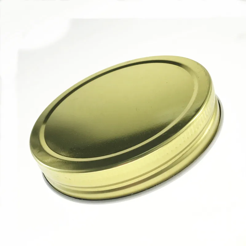 Металлическая жесть, золотые крышки для банка с широким горлышком