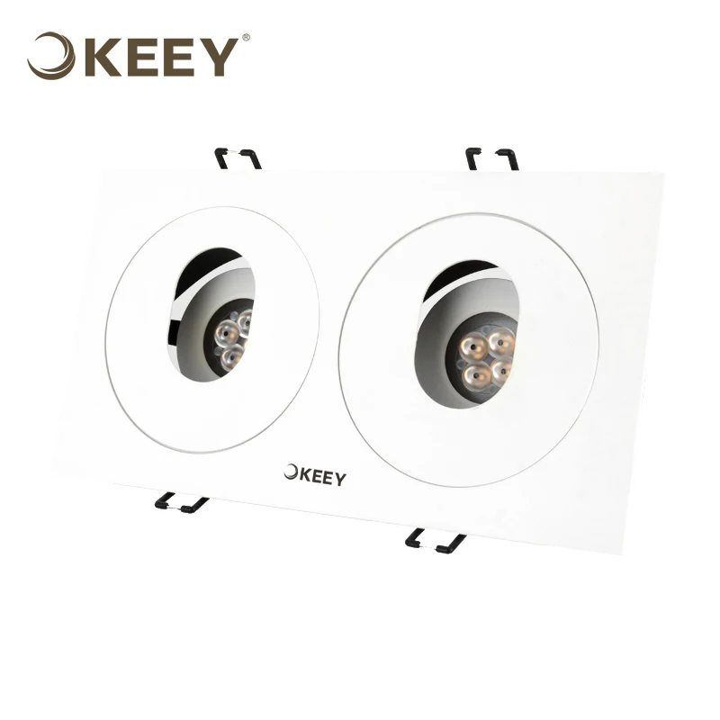 
KEEY Led Grille Light 20W Rectangle Shape Led Grille Panel Light For Commercial Use Pure White QYR2-GS604N-2 