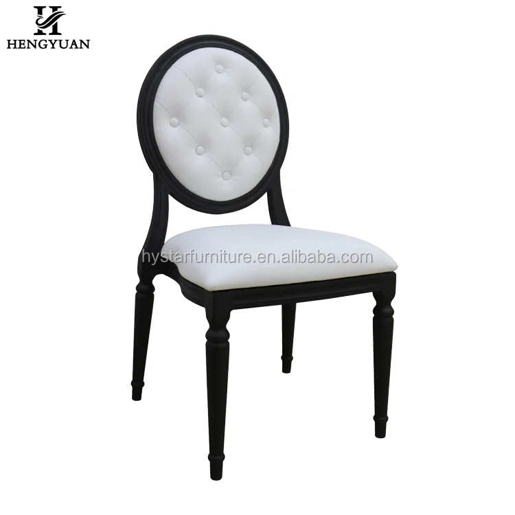 Elegant modern hotel restaurant white stacking event louis wedding ghost chair