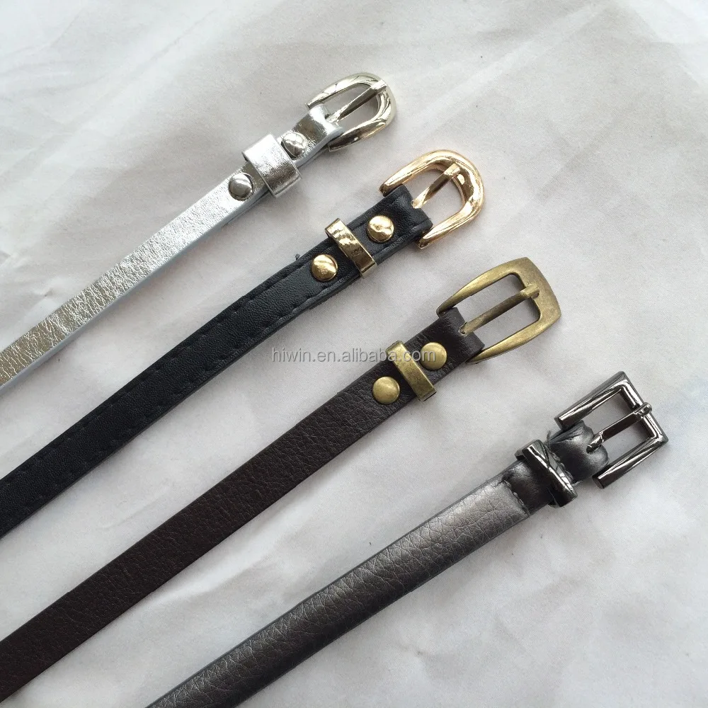 Metallic PU Belt with Shiny / Gunmetal Pu leather belt / Metal Buckle ladies new fashion belt