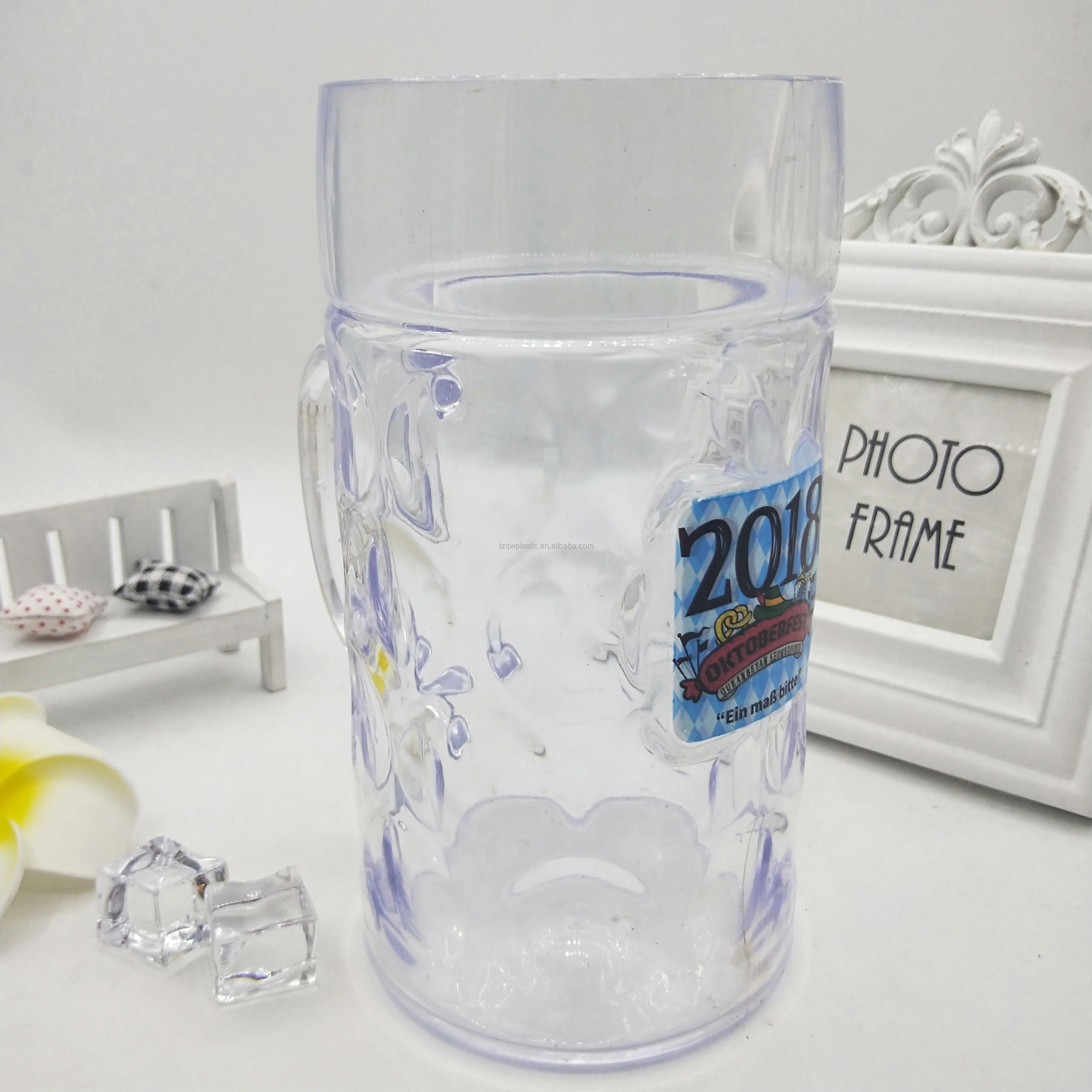 Erdinger German Dimpled Beer Stein Mug 1 Liter/28oz