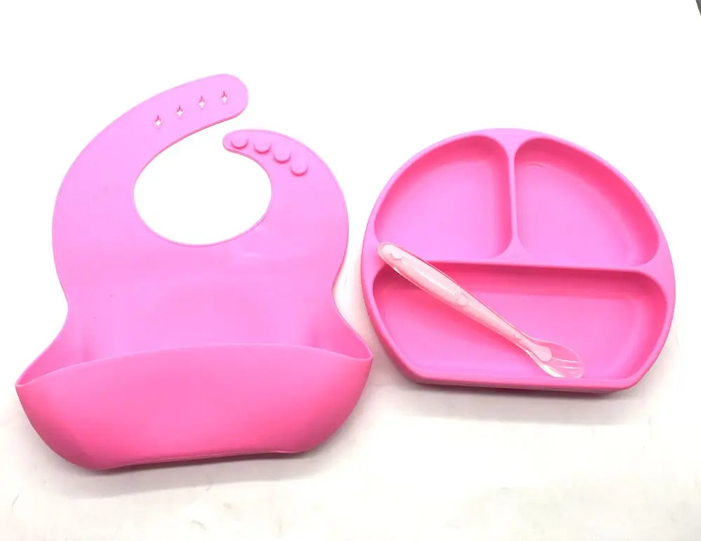 Amazon Hot Sale Baby Feeding LFGB Approved BPA Free Soft Silicone Baby Spoon
