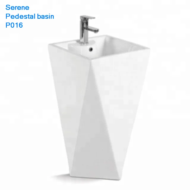 square artificial stone bathroom wash basin lavatory pedestal washing sink