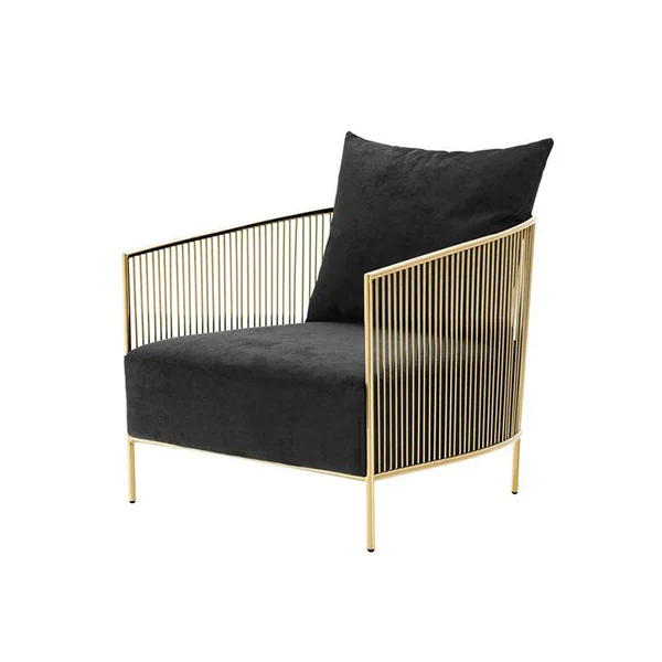 
Luxury silver frame living room armchair 
