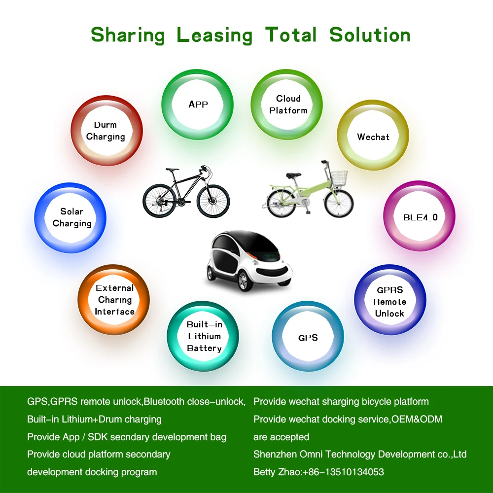 Omni QR code smart lock waterproof city bike lock with GPS tracking vibration alarm city share bicycle lock