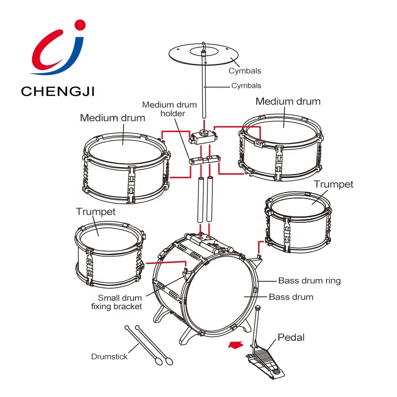 Музыкальный инструмент джазовый барабан детские барабанные наборы для продажи