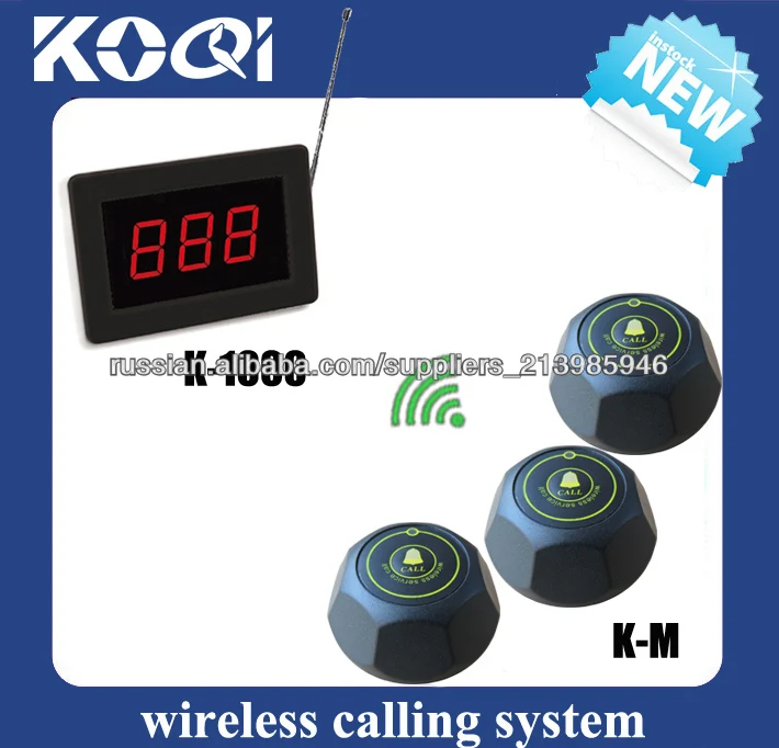 SmartMeter подкачки K-1000 + M беспроводной приемник вызова и черный зуммер принять любой логотип любой язык