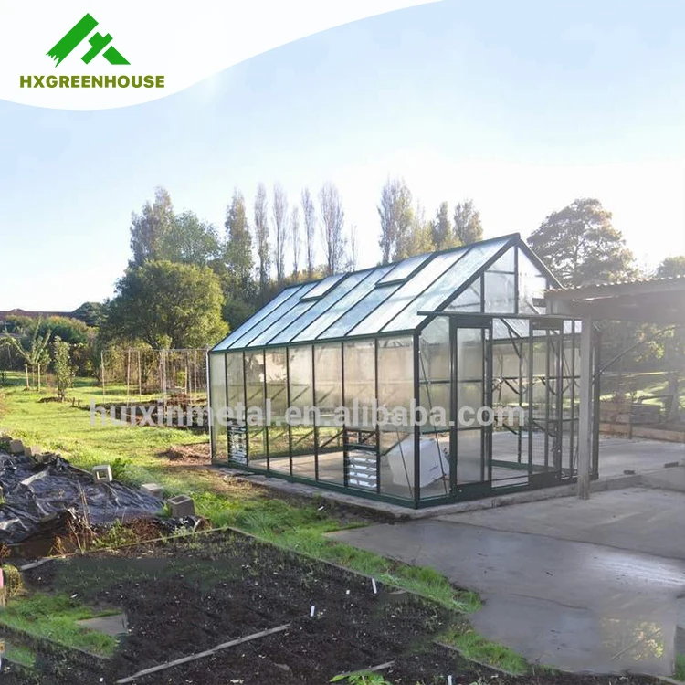 Most luxury style tempered glass greenhouse with large size HX98128G