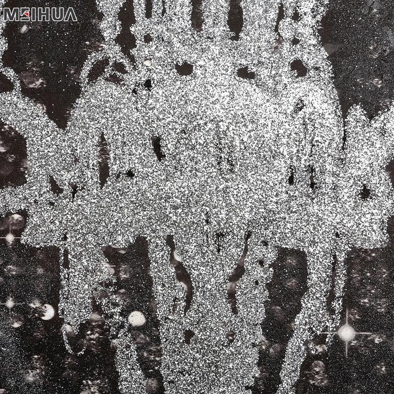 
Simple design modern pendant lamp wall hanging home oil silver shimmer glitter pictures handmade 