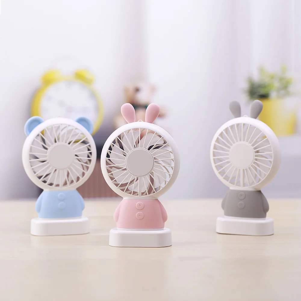 Mini Electric Hand Fan With Cute Design Cartoon Fan With USB Charger
