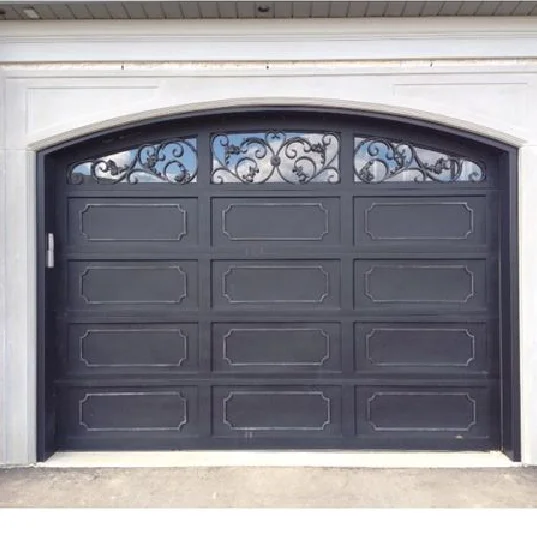 Arch Top Panelled Iron Garage Door