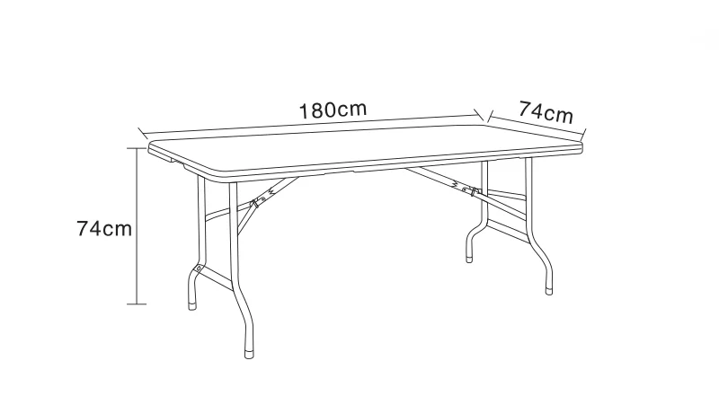 6FT Regular Folding Table Plastic Wholesale restaurant folding high quality
