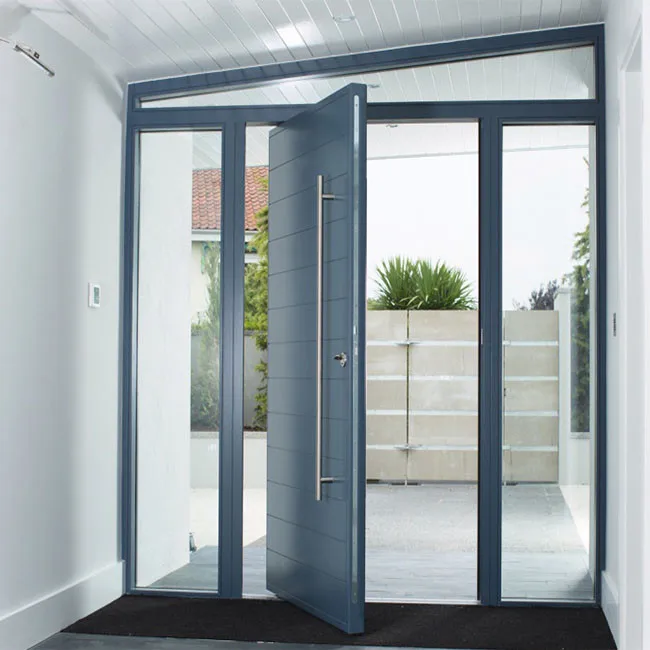 Chinese waterproof wood plastic panel doors PVC pivot entry dining room doors