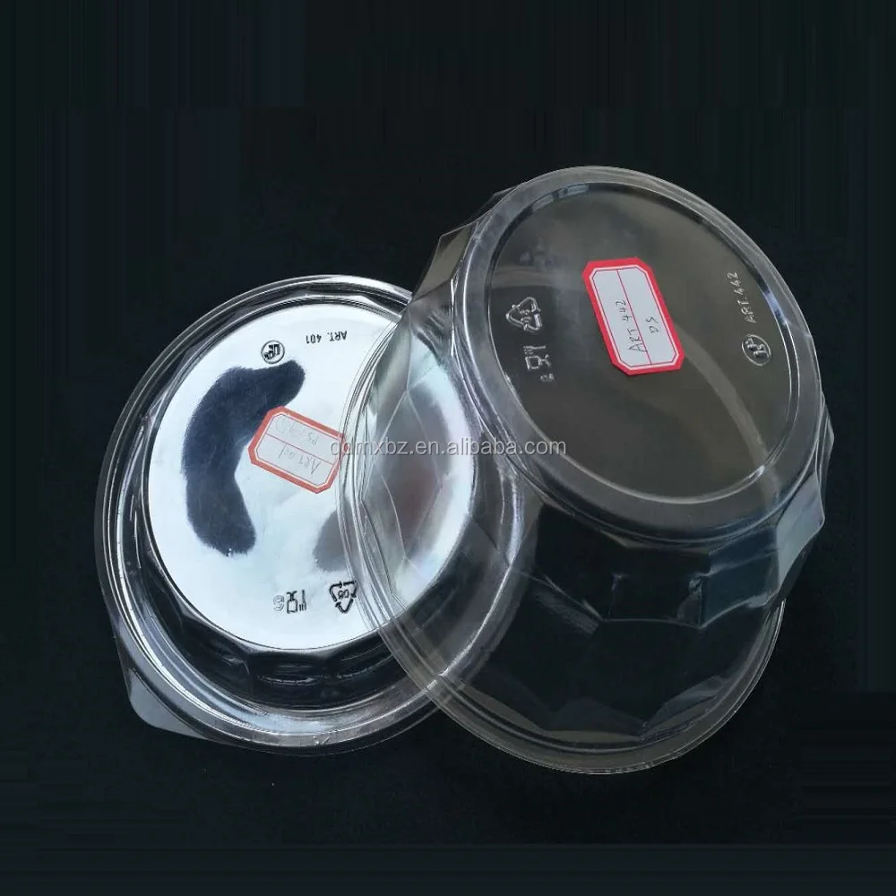 OPS Material ClearSeal Hinged Lid Plastic Clamshell Container for Hamburger,Salad, Slices of pie Packaging